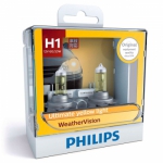  Philips Галогенная автомобильная лампа H1 Philips Weather Vision 55W (2шт.)
